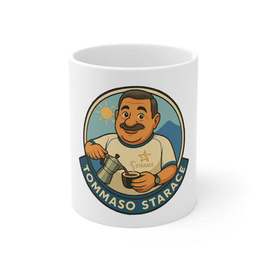 Tazza Bianca “Cartoon Starace”