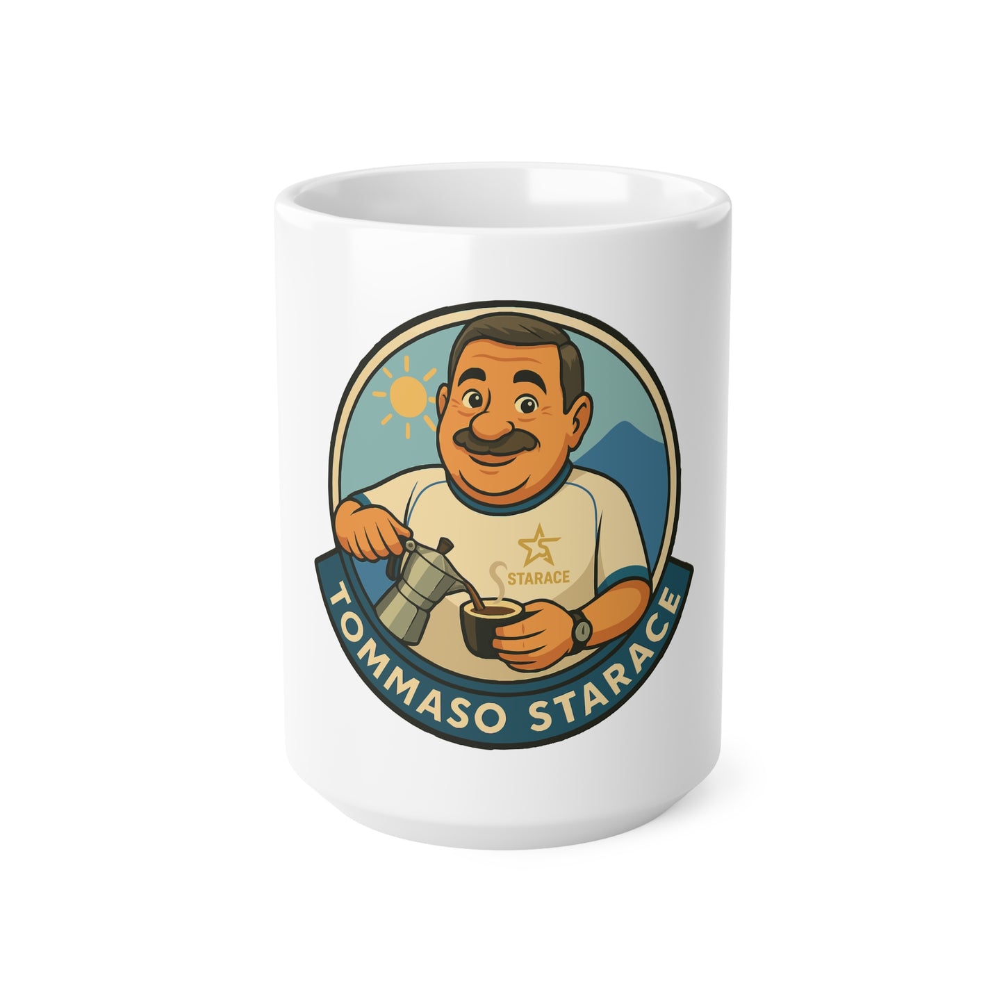 Tazza Bianca “Cartoon Starace”
