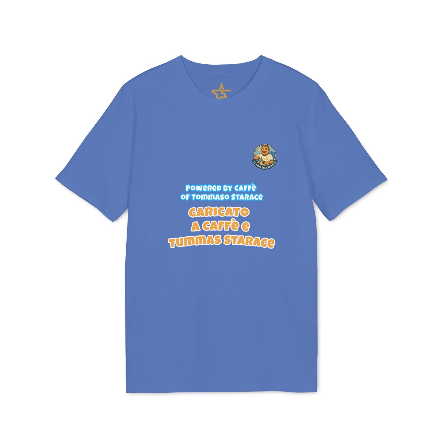 T-Shirt Unisex “Powered by Caffè / Caricato a Caffè” – Cartoon