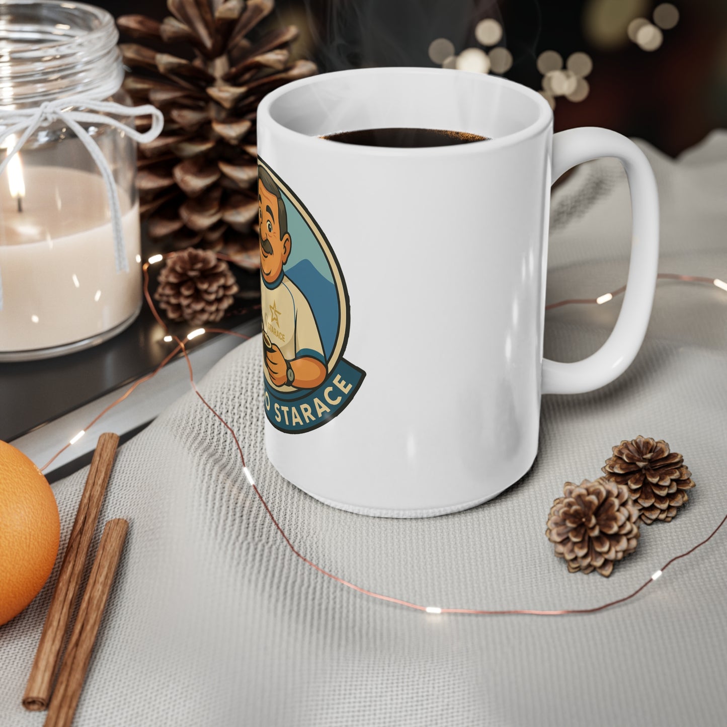 Tazza Bianca “Cartoon Starace”