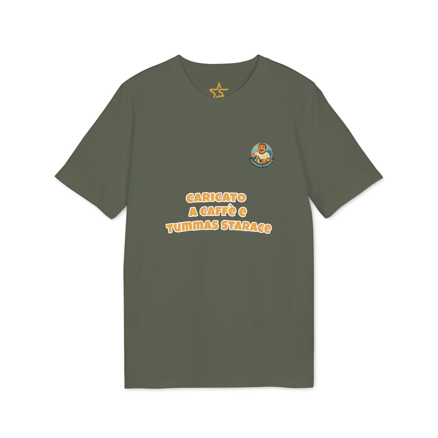 T-Shirt Unisex “Caricato a Caffè” - Cartoon